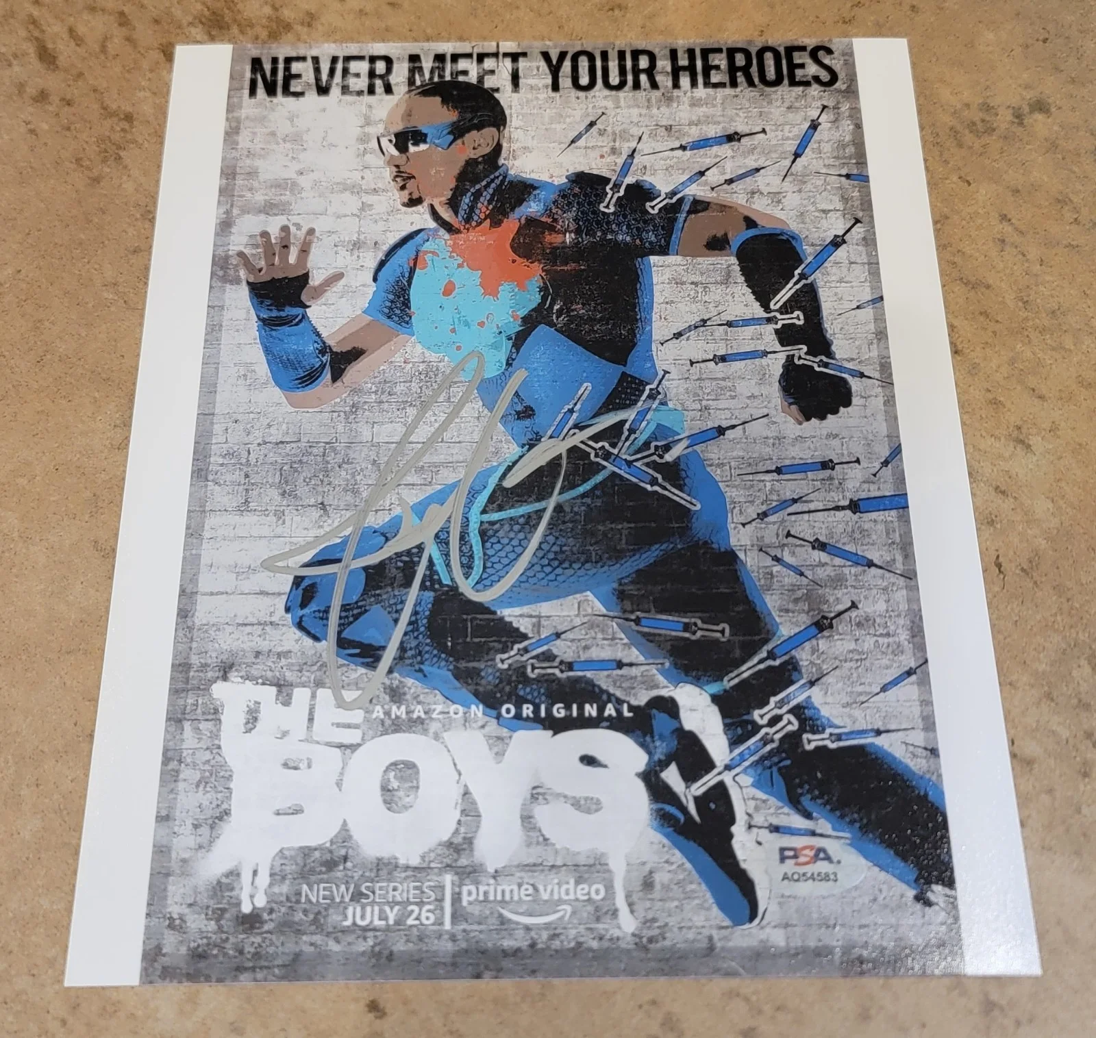 Jessie T. Usher — Jessie T. Usher signed 8x10 photo autograph PSA DNA The Boys poster
