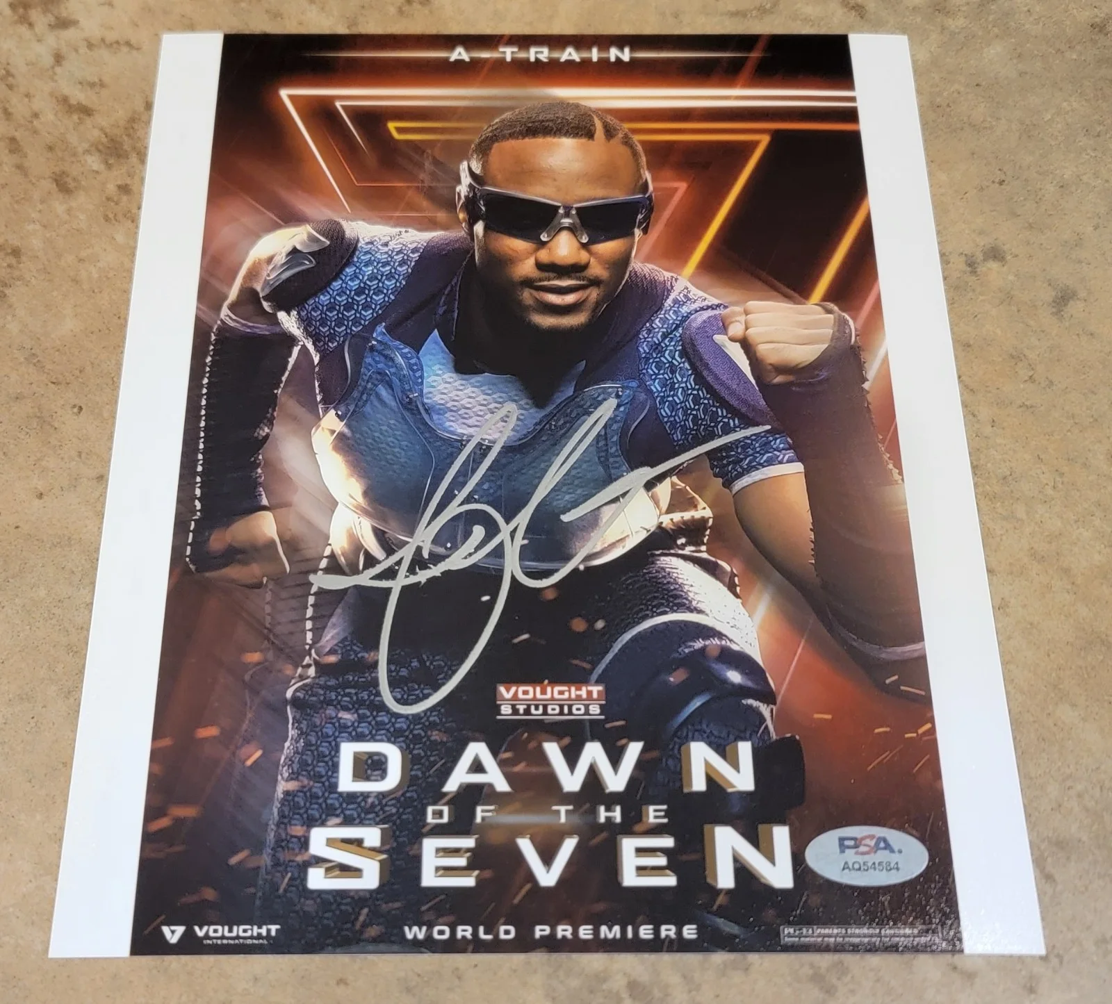 Jessie T. Usher — Jessie T. Usher signed 8x10 photo autograph PSA DNA The Boys poster A-Train