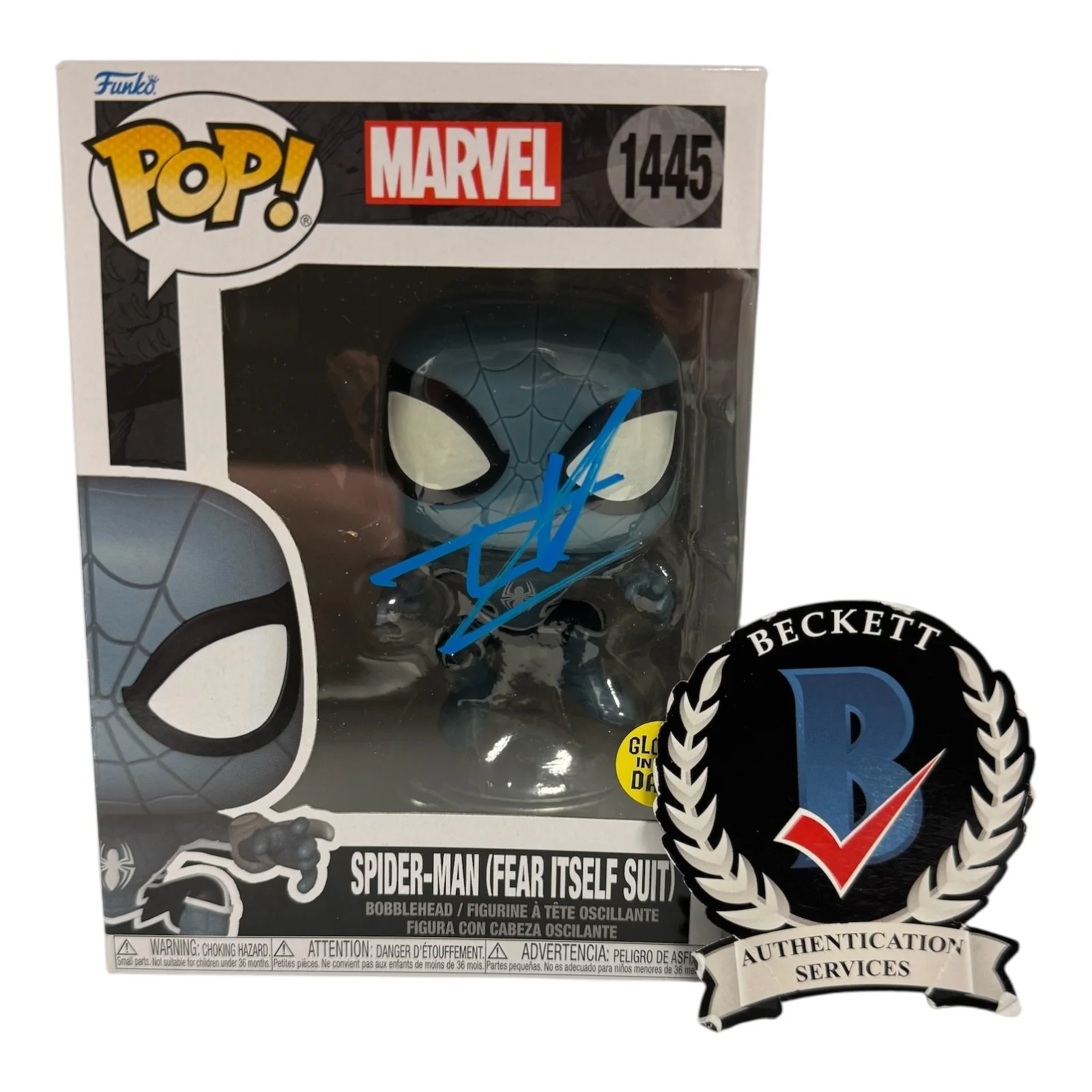 TOM HOLLAND — TOM HOLLAND SIGNED AUTOGRAPH FUNKO POP 1445 SPIDER-MAN NO WAY HOME BECKETT BAS