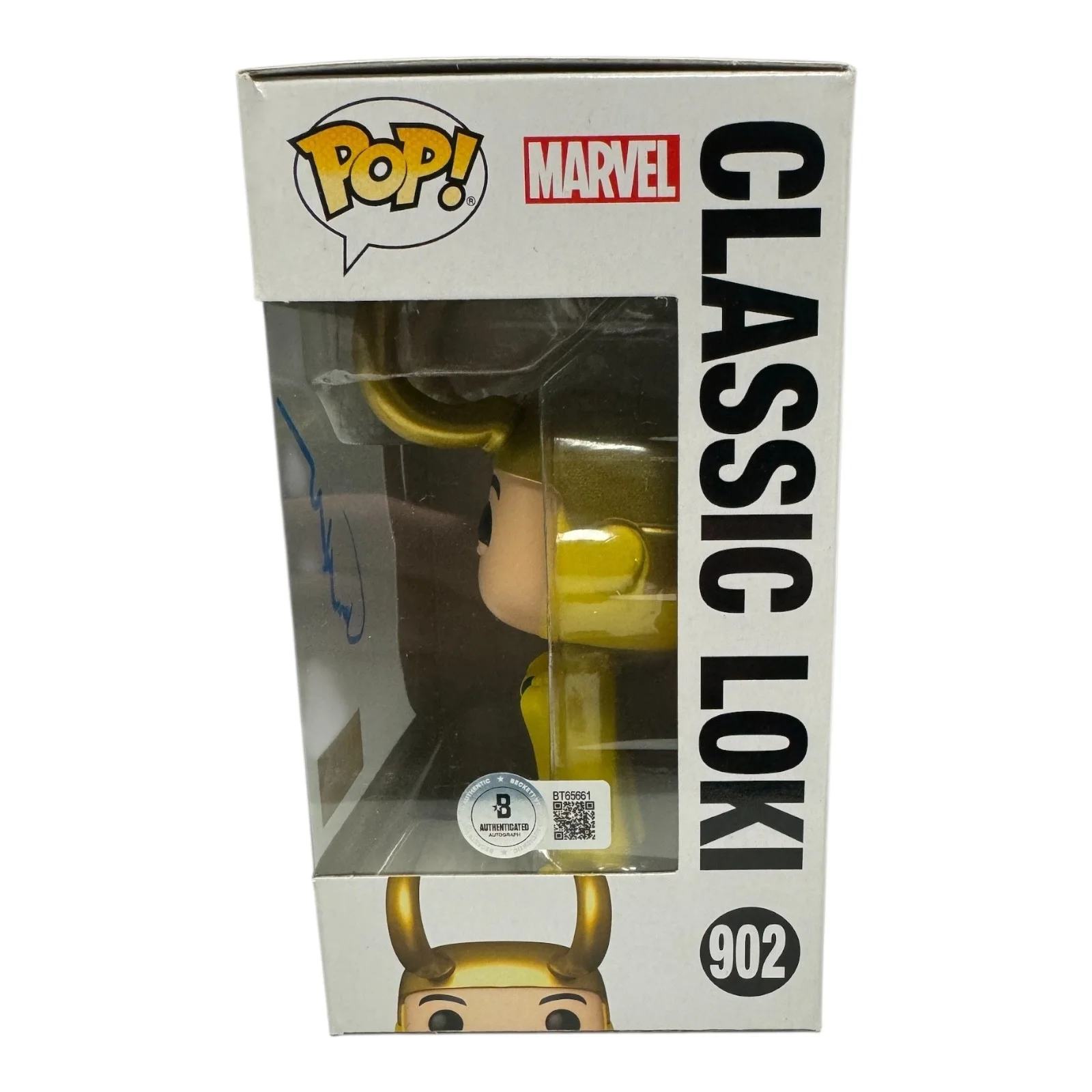Tom Hiddleston — Tom Hiddleston Signed Autograph Loki Funko Pop 902 Beckett BAS Marvel, image 2
