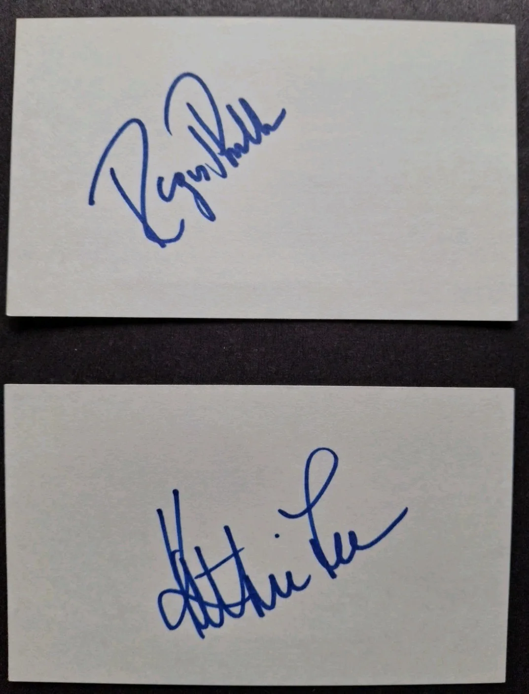 Regis Philbin, Kathy Lee Gifford — REGIS PHILBIN / KATHIE LEE GIFFORD SIGNED 3x5 Index "REGIS & KATHY LEE" W/PROOF, изображение 5
