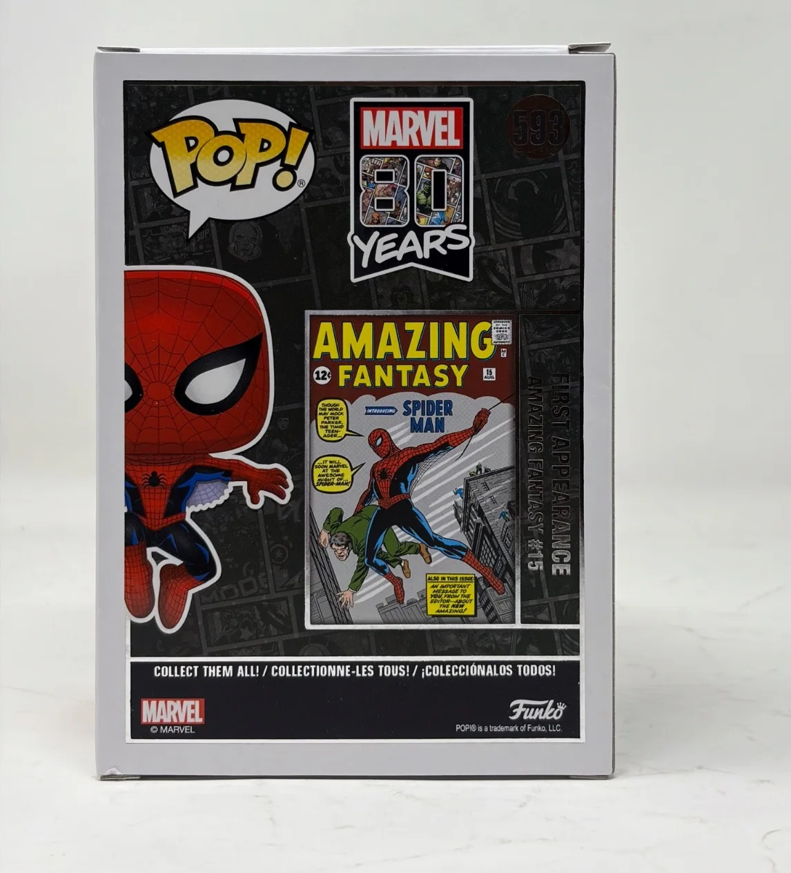 Tobey Maguire — Tobey Maguire Signed Autograph Spider-Man Funko Pop #593 Marvel 80 Years JSA COA, image 5