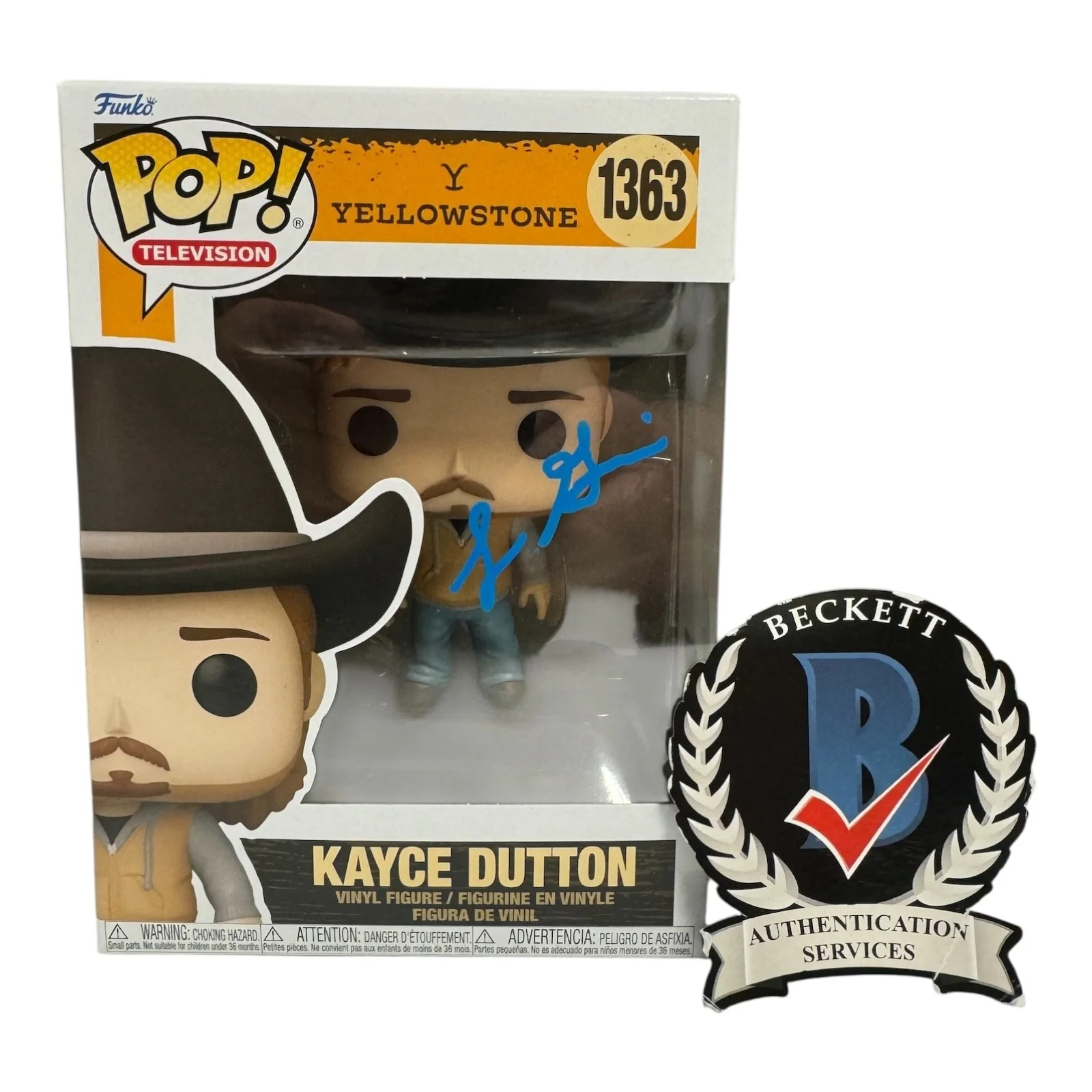 Luke Grimes — Luke Grimes Signed Autograph Yellowstone Funko Pop 1363 BAS Beckett Kayce Dutton