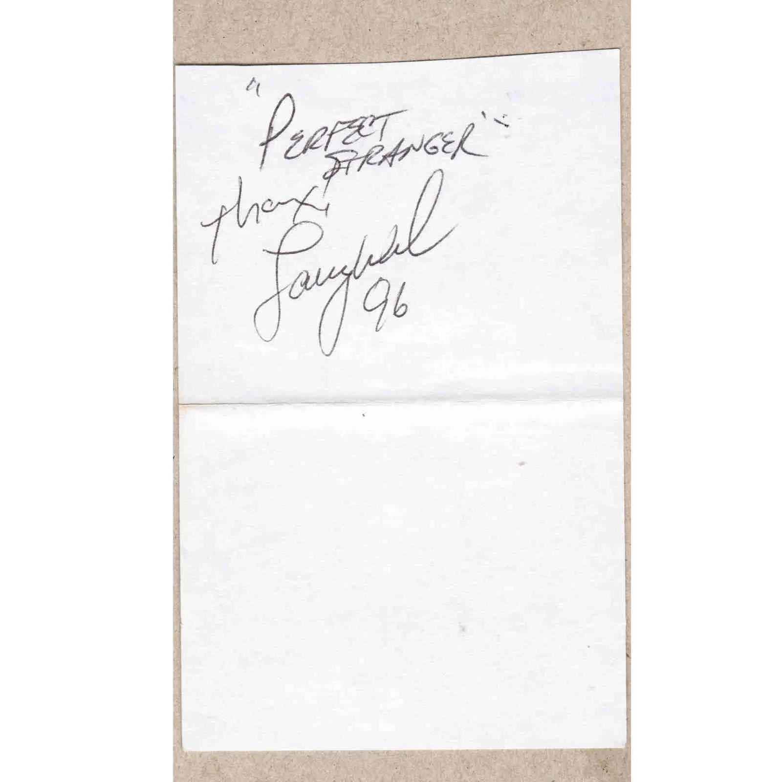 1996 Larry Cordle Signed Autograph w/Fan Taken 4 x 3.5 OOAK Photo VTG, изображение 2