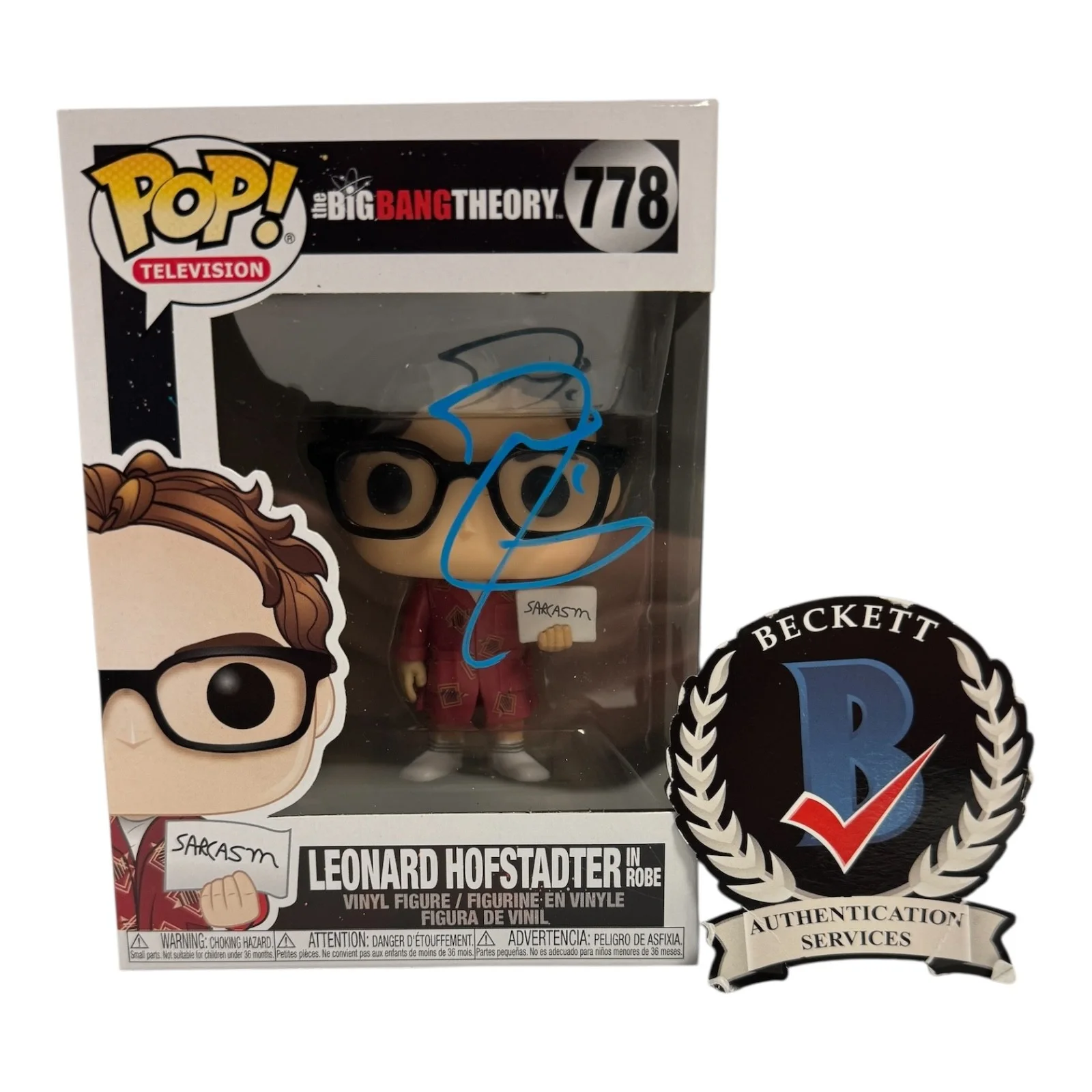 Johnny Galecki — Johnny Galecki Signed Auto The Big Bang Theory Funko Pop 778 BAS Beckett Leonard