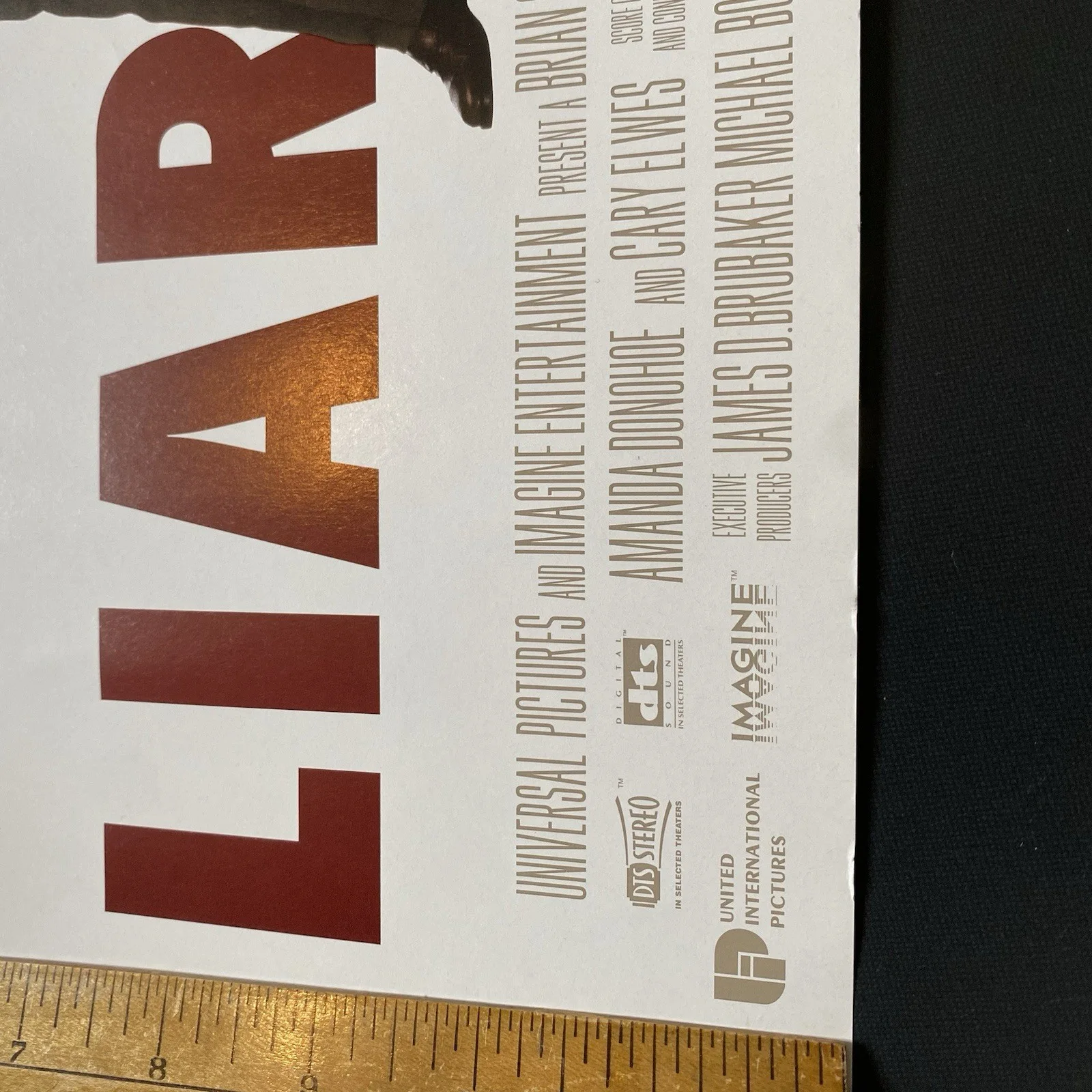 Liar Liar Jim Carrey Mini Quad Film Poster Vintage Man Cave Comedy Movie 12x16", изображение 4