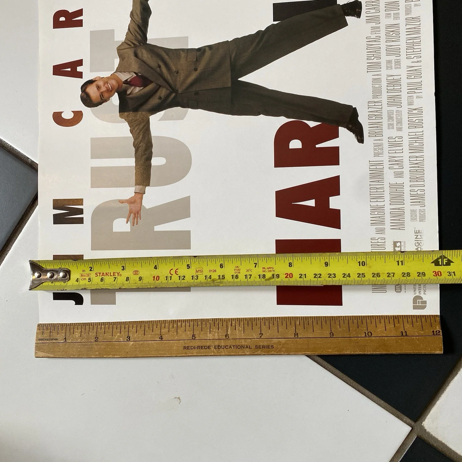Liar Liar Jim Carrey Mini Quad Film Poster Vintage Man Cave Comedy Movie 12x16", изображение 5