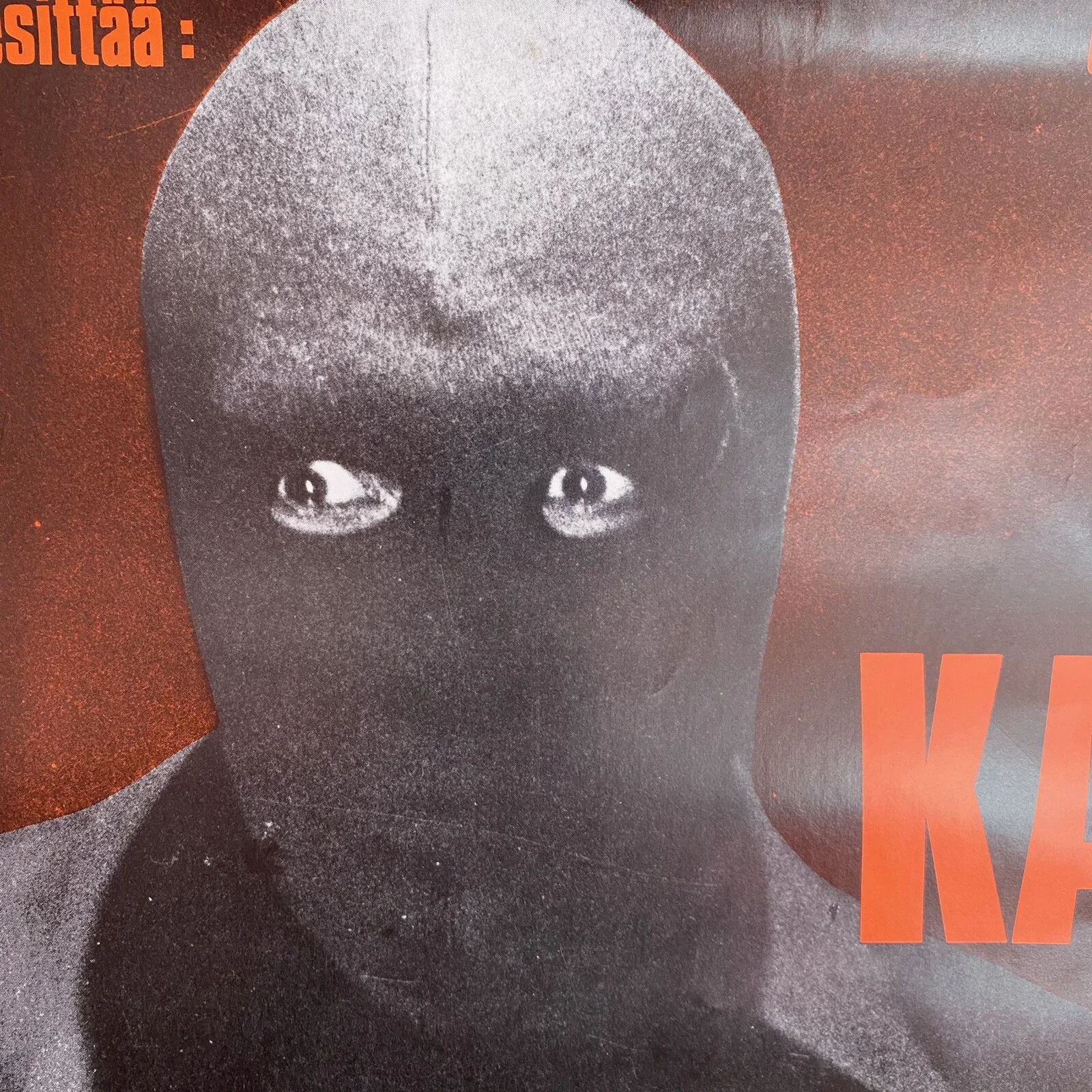 Horror Original Movie Poster MAN WITHOUT FACE Finland Mies Inman Kasvoja Vtg 80s, изображение 3