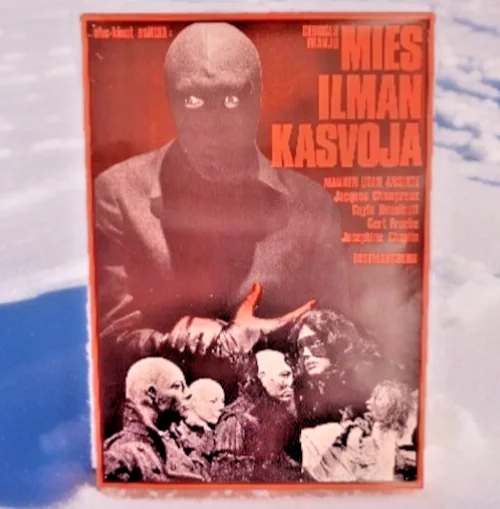 Horror Original Movie Poster MAN WITHOUT FACE Finland Mies Inman Kasvoja Vtg 80s, изображение 5