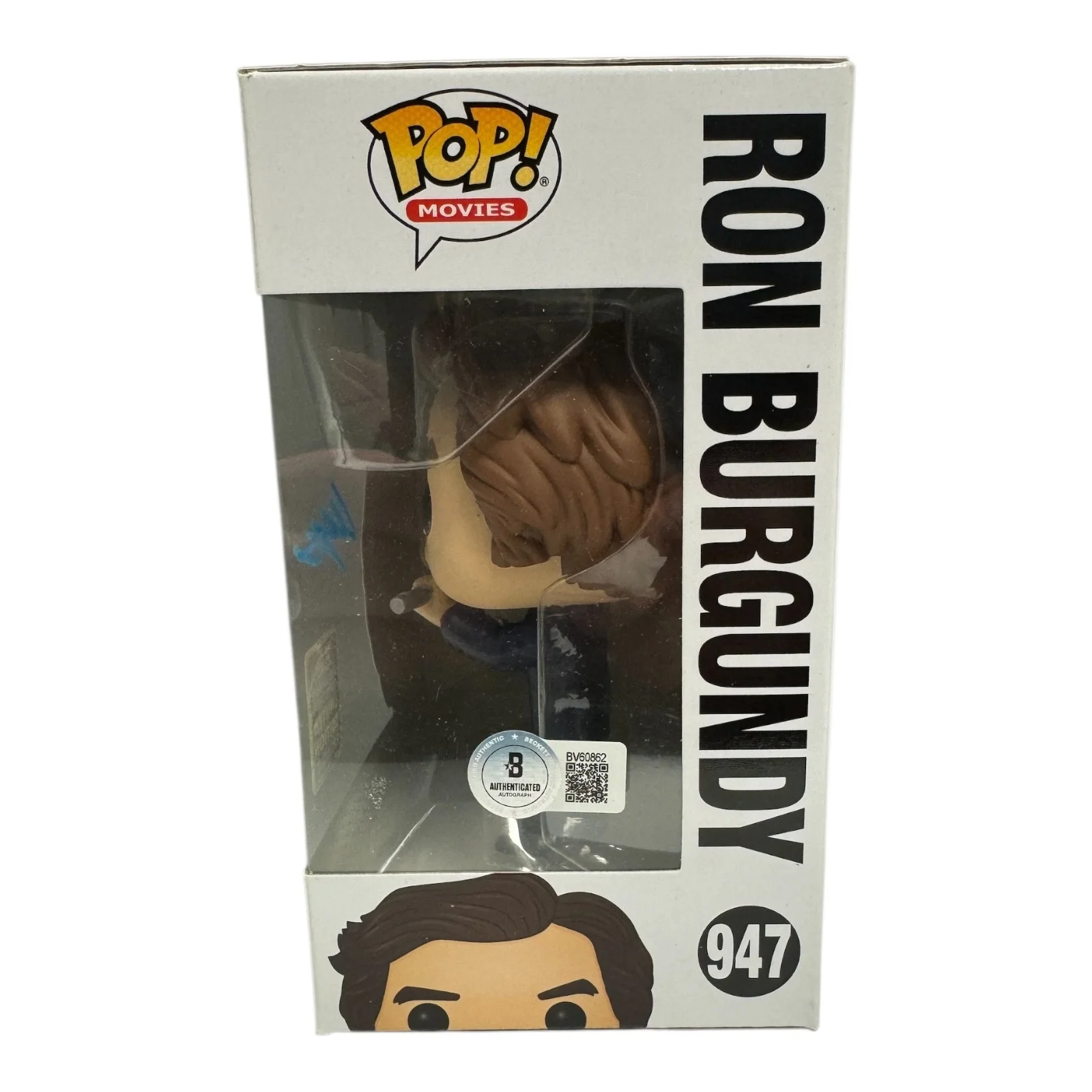Will Ferrell — Will Ferrell Signed Autograph Anchorman Funko Pop 947 BAS Ron Burgundy, изображение 2