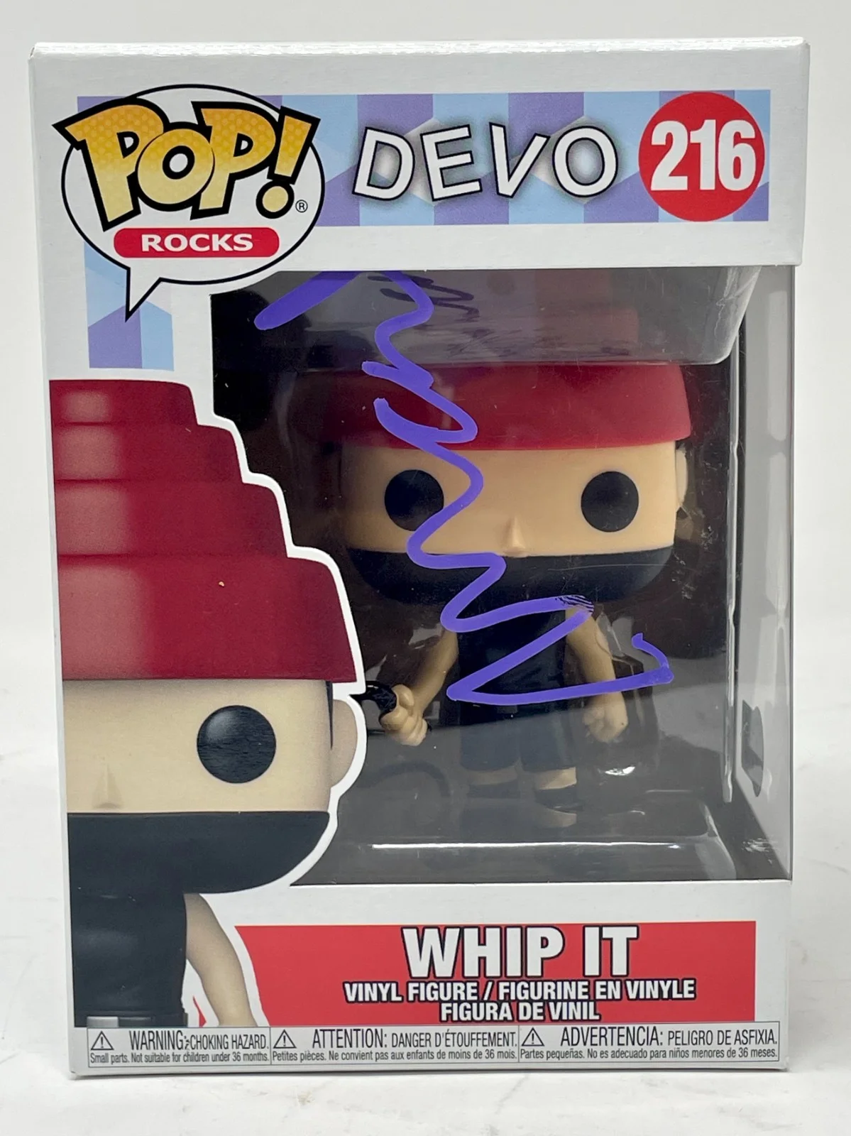 Mark Mothersbaugh Signed Funko Pop Figure Devo Whip It Autograph Beckett BAS COA, image 2
