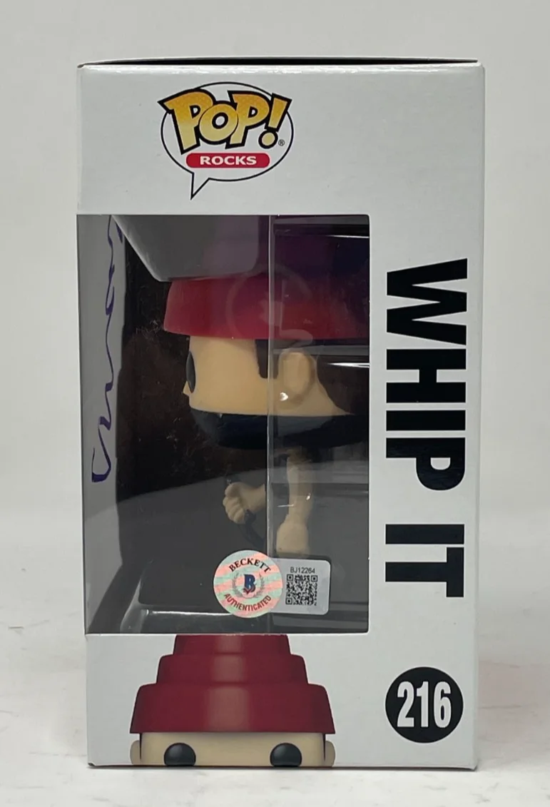 Mark Mothersbaugh Signed Funko Pop Figure Devo Whip It Autograph Beckett BAS COA, image 3