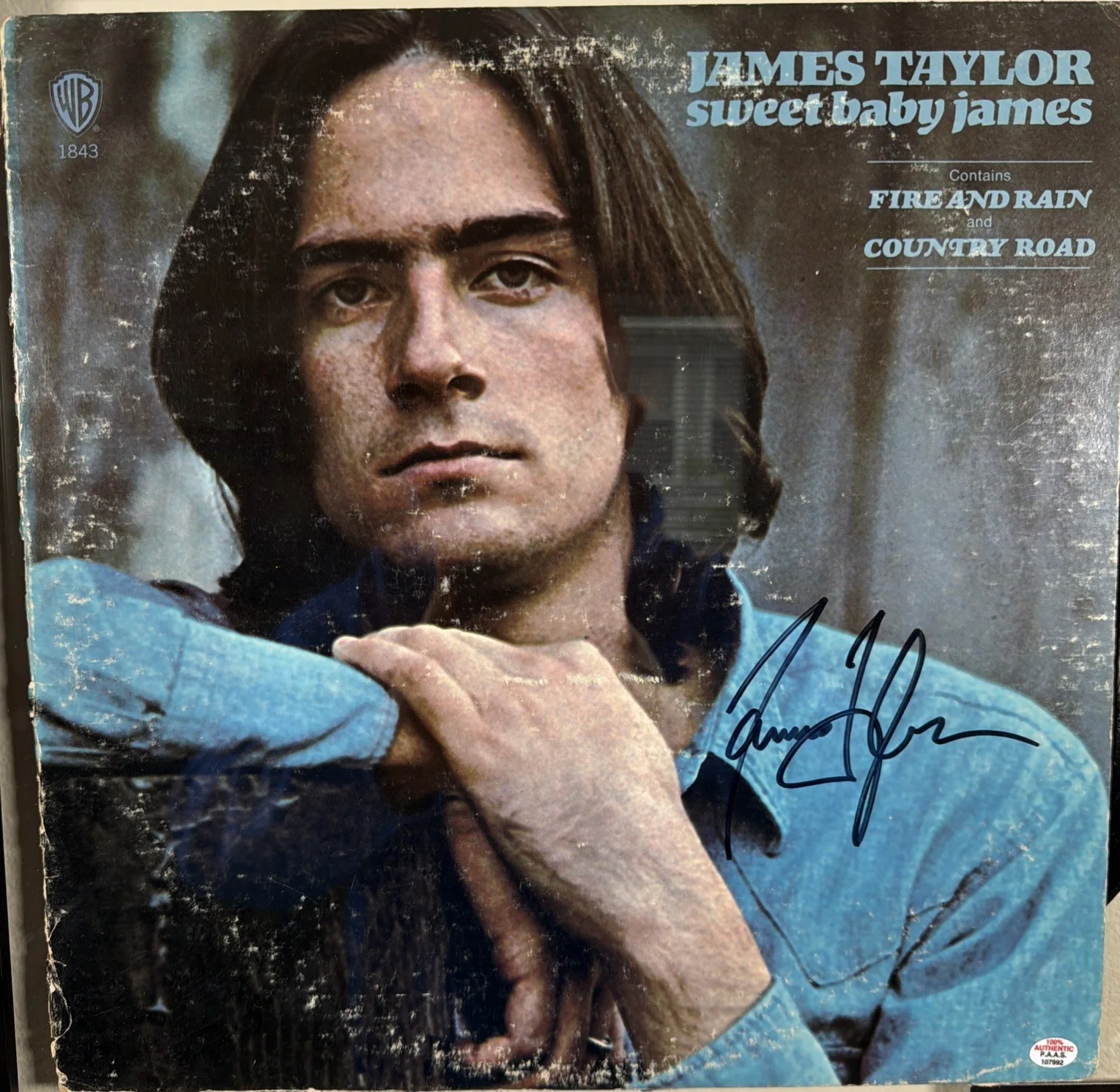 James Taylor Framed/Signed Record Album Vinyl Sweet Baby James w/ COA - PAAS, изображение 2