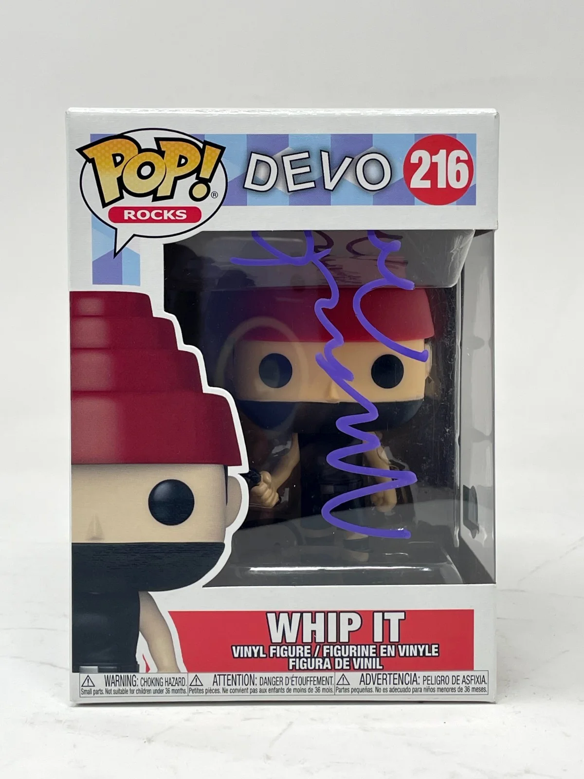 Mark Mothersbaugh Signed Funko Pop Figure Devo Whip It Autograph Beckett BAS COA, image 2