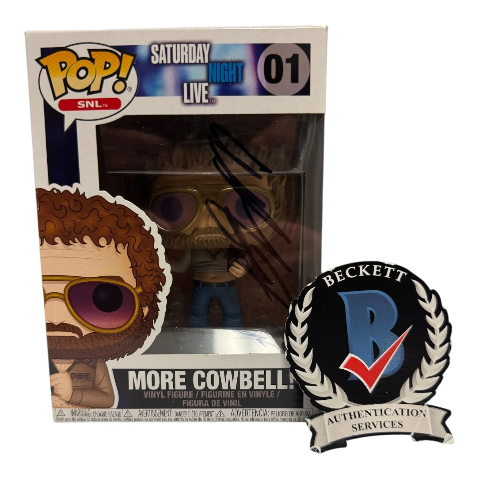 Will Ferrell — Will Ferrell Signed Autograph Saturday Night Live Funko Pop 01 BAS More Cowbell