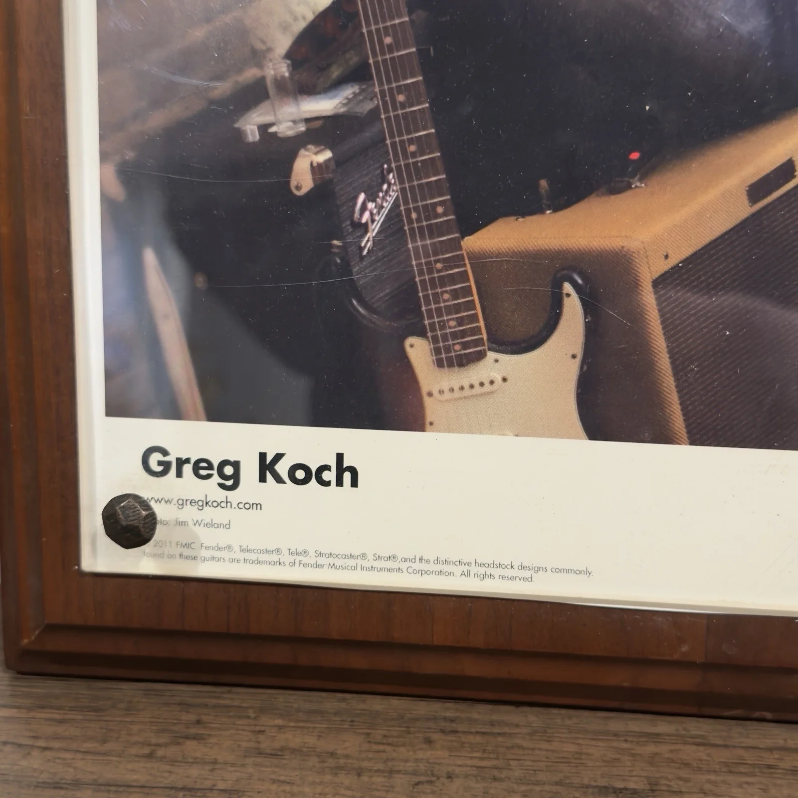 Greg Koch Signed Fender Promo Photo Framed Autographed Guitar Display, изображение 5