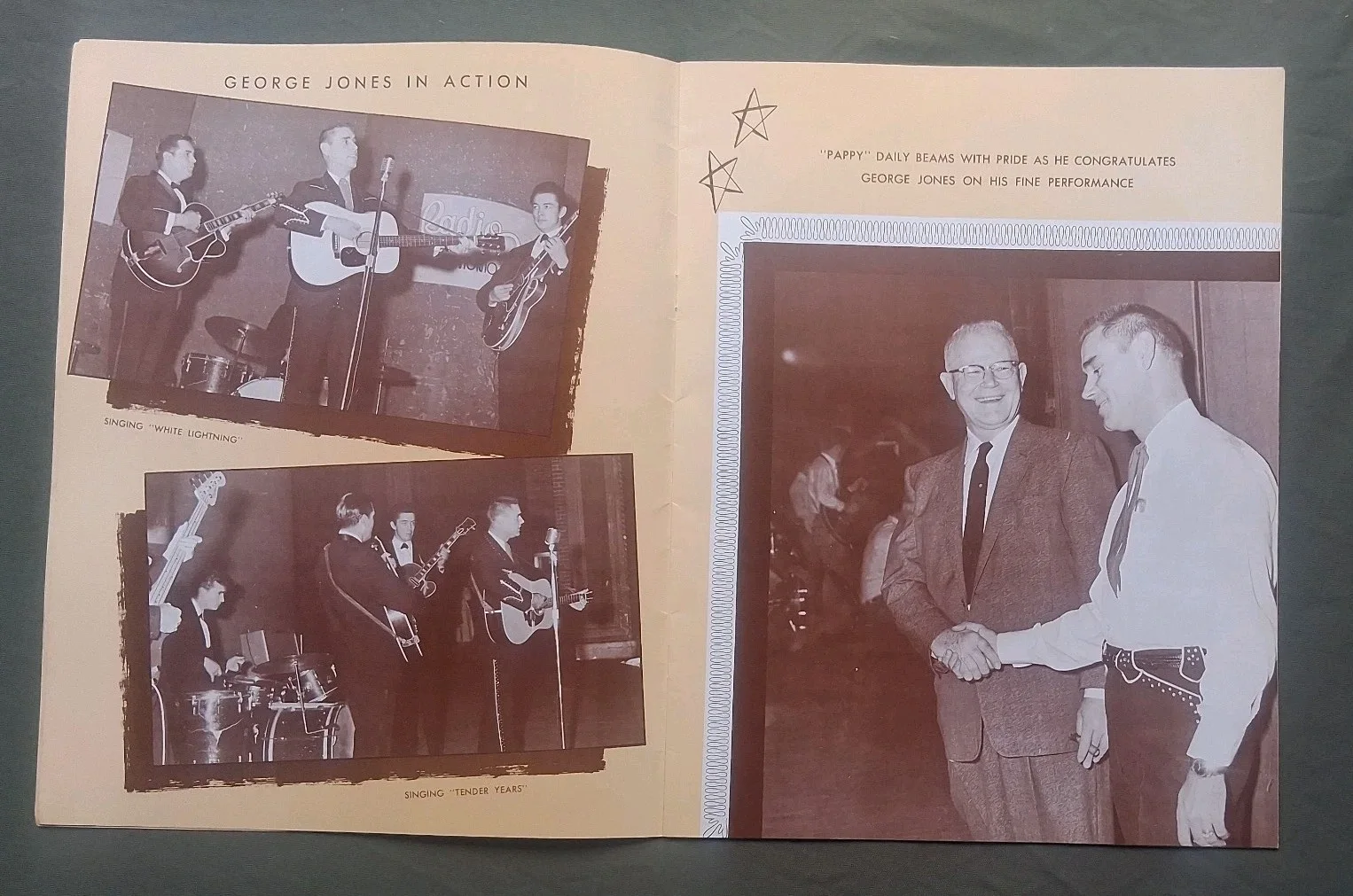 GEORGE JONES FOLIO OF HITS WITH AUTOGRAPHS, INCLUDING GEORGE JOES AUTOGRAPH, изображение 5