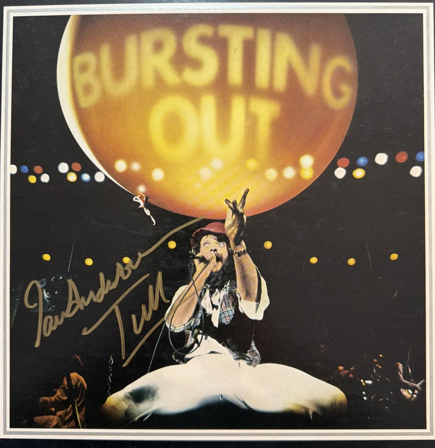 Ian Anderson Jethro Tull Signed Autographed Busting Out LIVE Vinyl Album, image 2