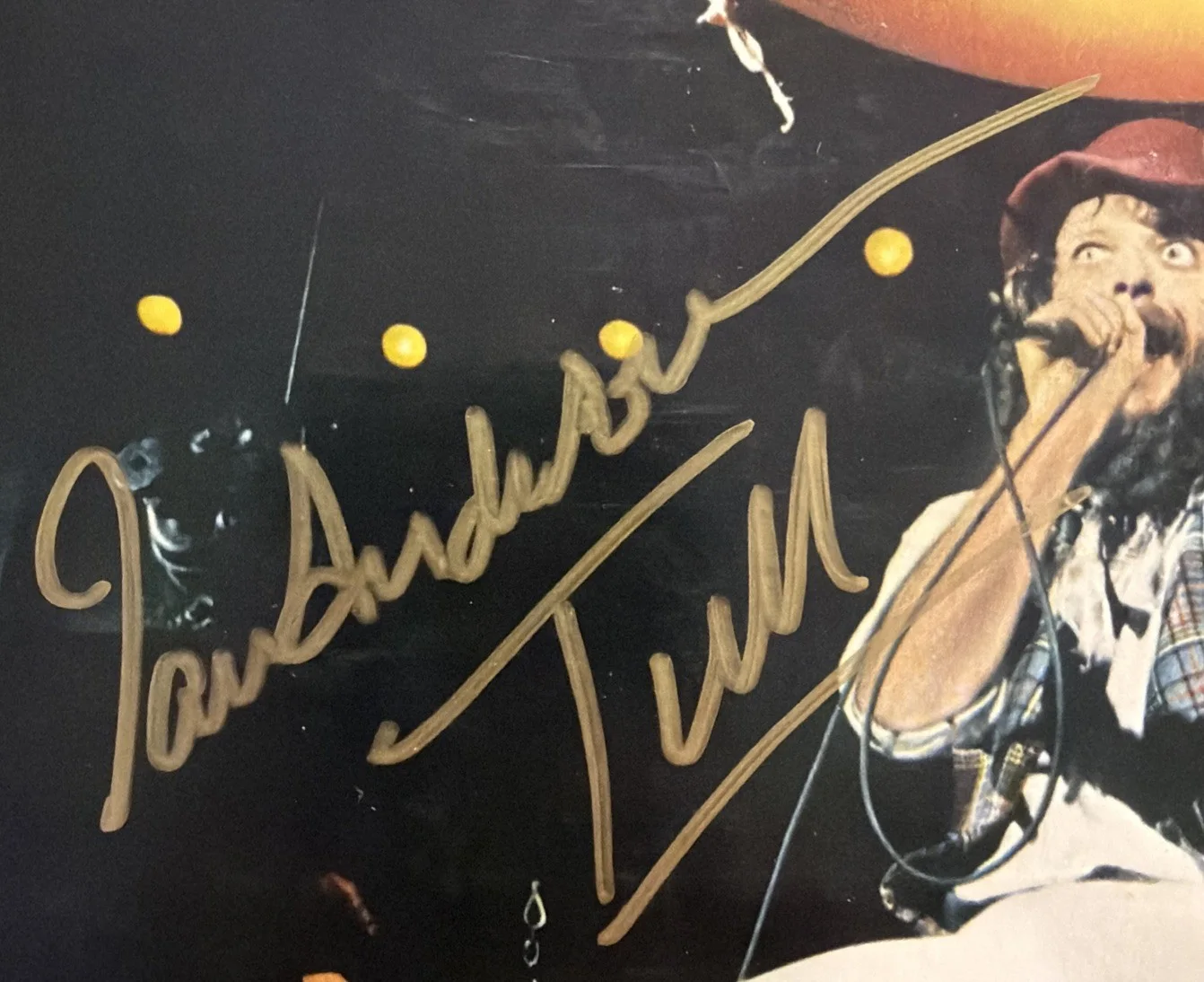 Ian Anderson Jethro Tull Signed Autographed Busting Out LIVE Vinyl Album, image 3