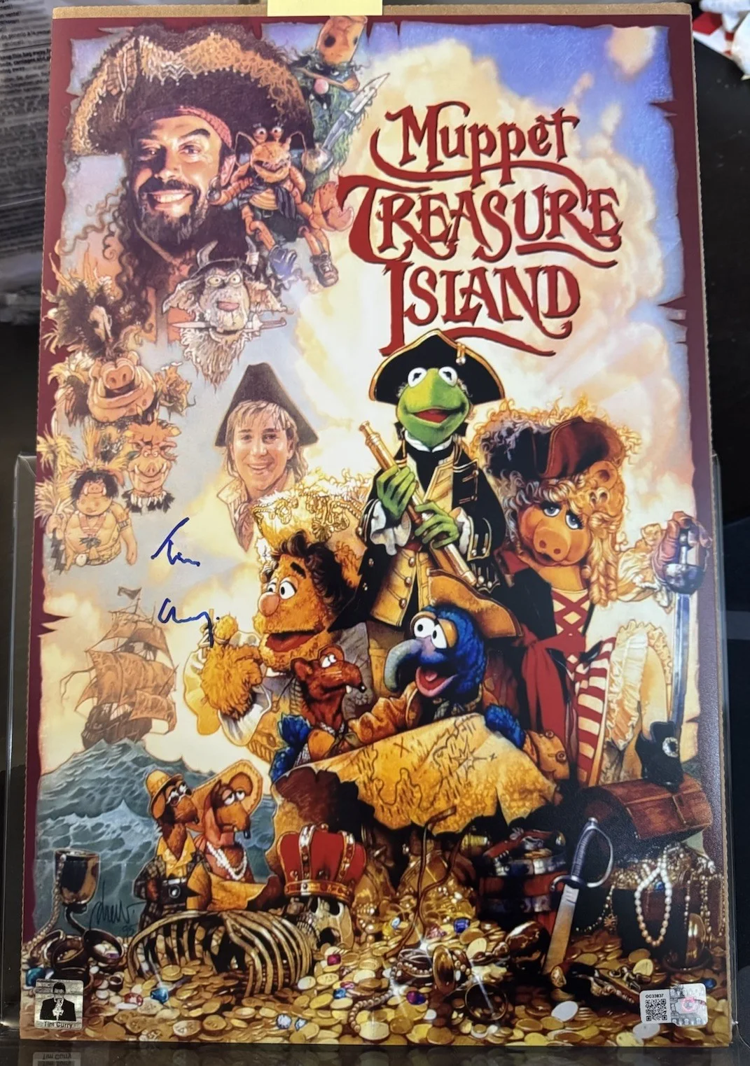 Tim Curry — Tim Curry Signed Muppet Treasure Island 11x17 Autographed Photo Poster OCCM COA