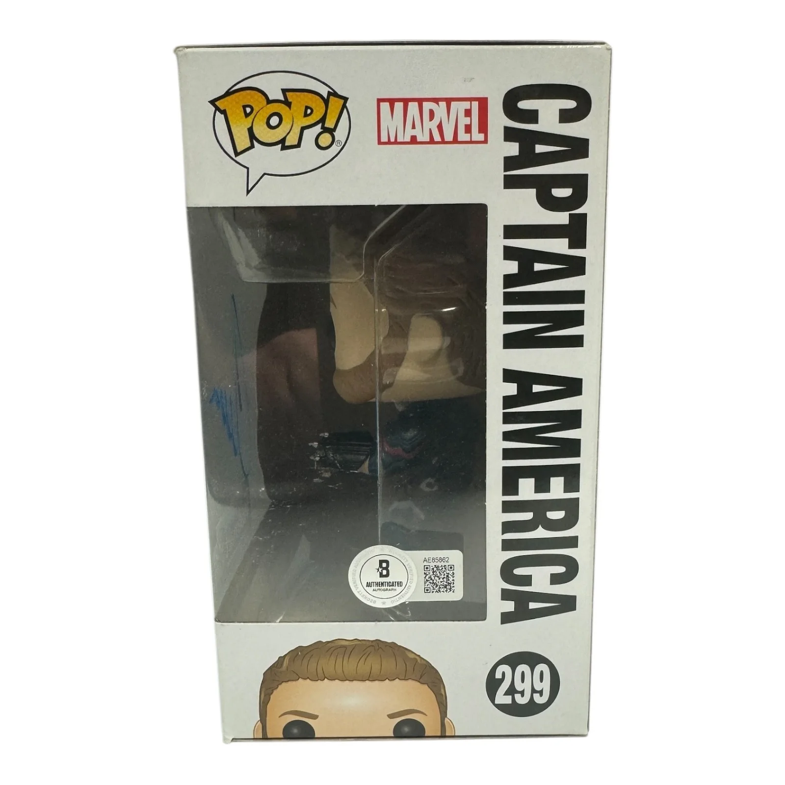 Chris Evans — Chris Evans Signed Autograph Captain America Funko Pop 299 Beckett BAS Avengers, image 2
