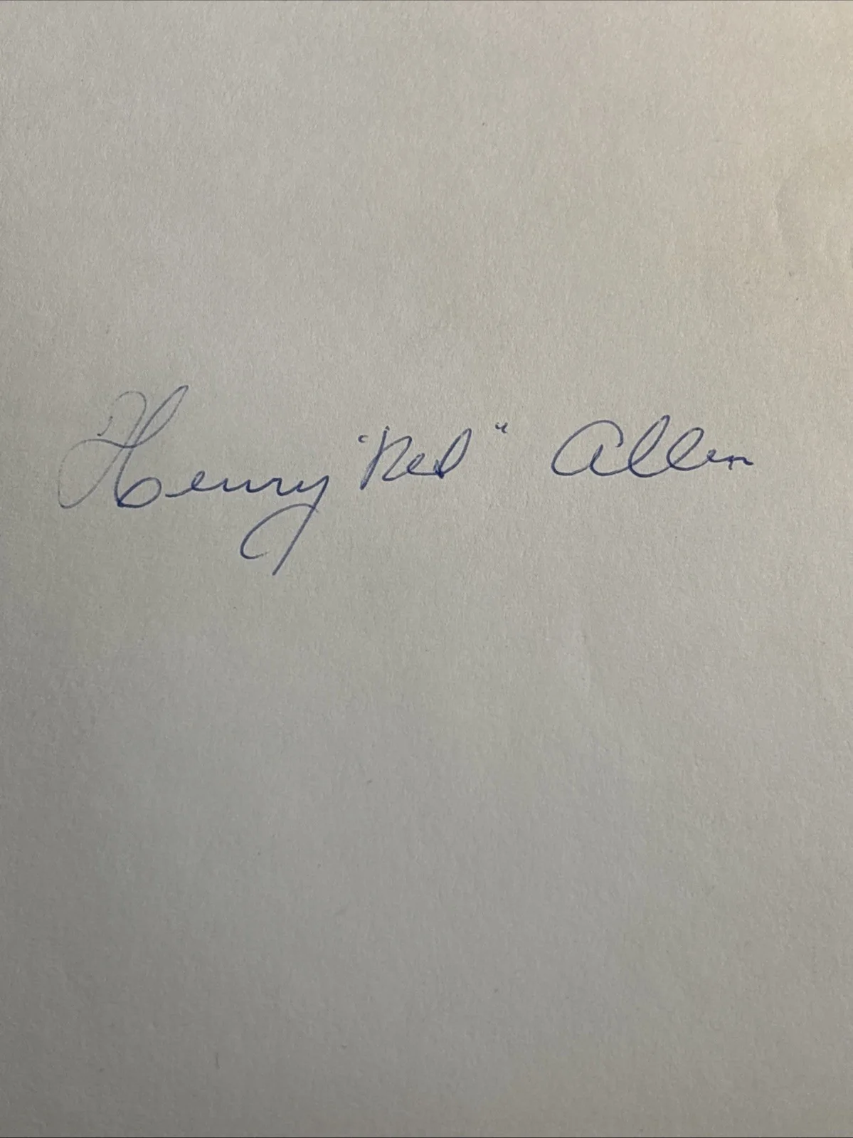 Henry “Red” Allen Signed Book Page Jazz Trumpeter Autograph, image 3