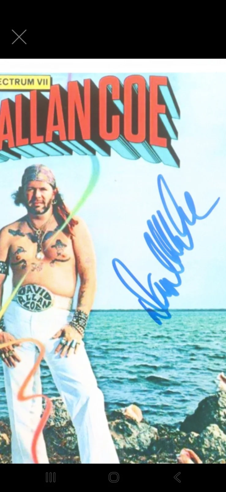 DAVID ALLAN COE signed 8x10 PHOTO JSA Cert You Never Call Me By My Name, image 3