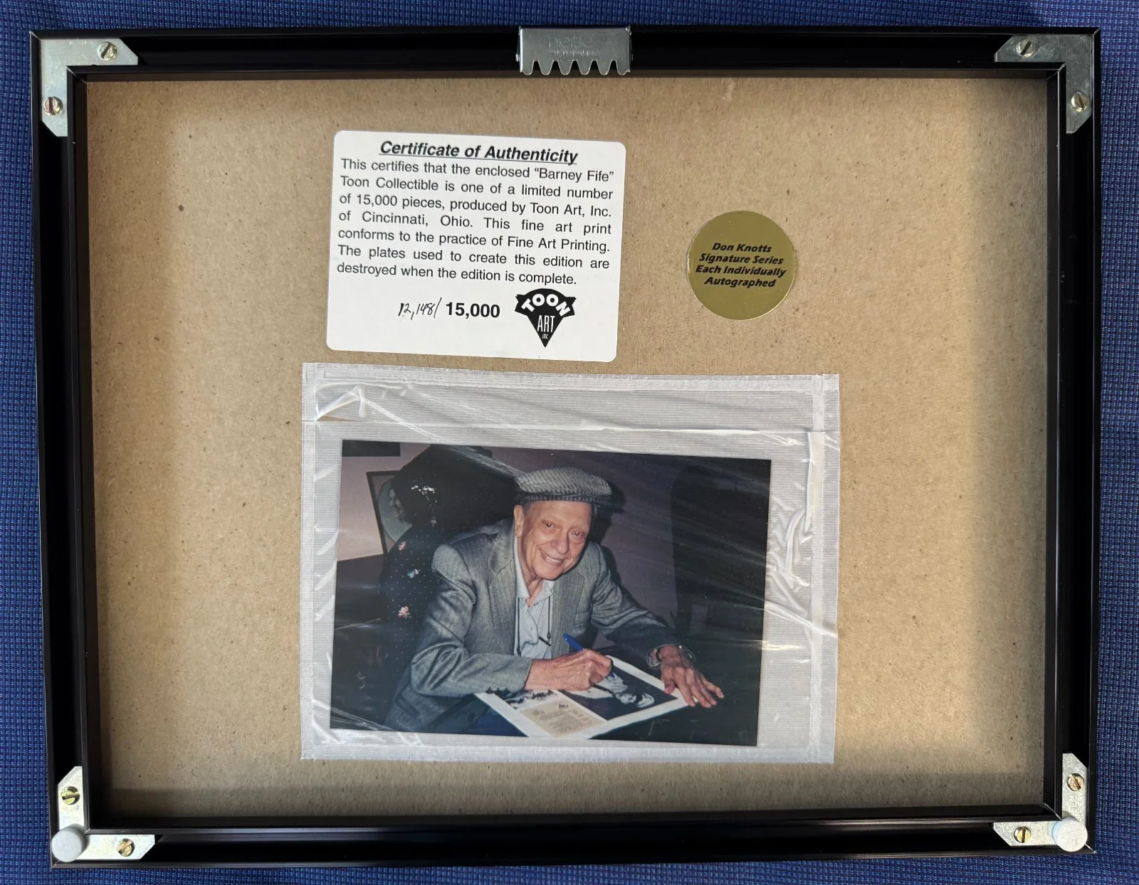 Don Knotts — Signed Don Knotts Barney Fife Autograph Toon Art COA - Andy Griffith Show, image 3