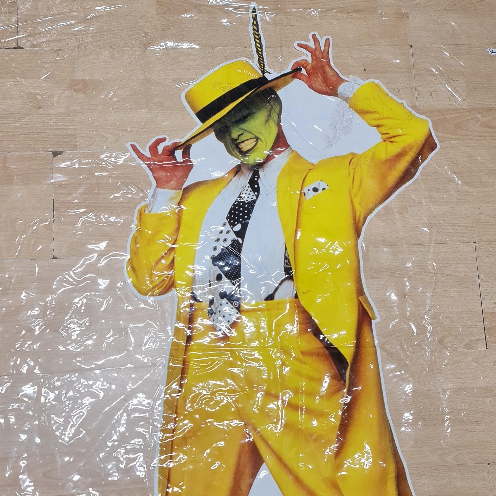 The mask jim carrey window display banner poster promotional movie vhs rare htf, изображение 2