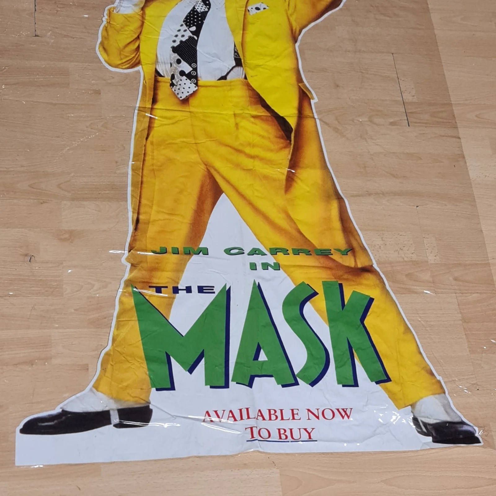 The mask jim carrey window display banner poster promotional movie vhs rare htf, изображение 5