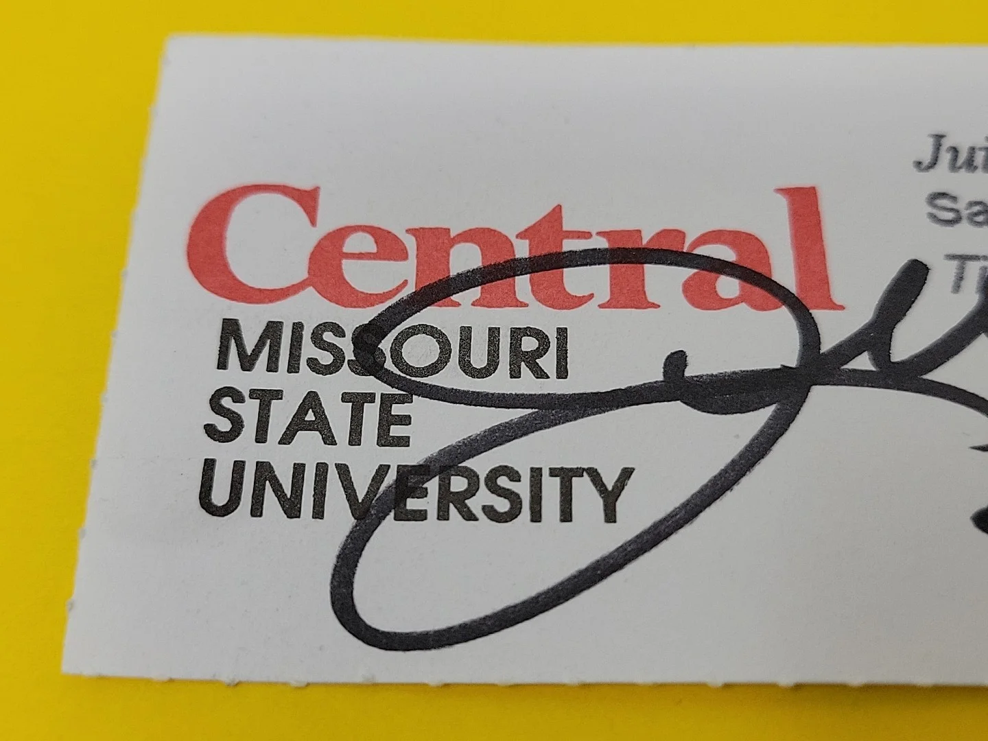 Juice Newton Central MO State University CMSU UCM Concert Ticket Autograph RARE, image 5