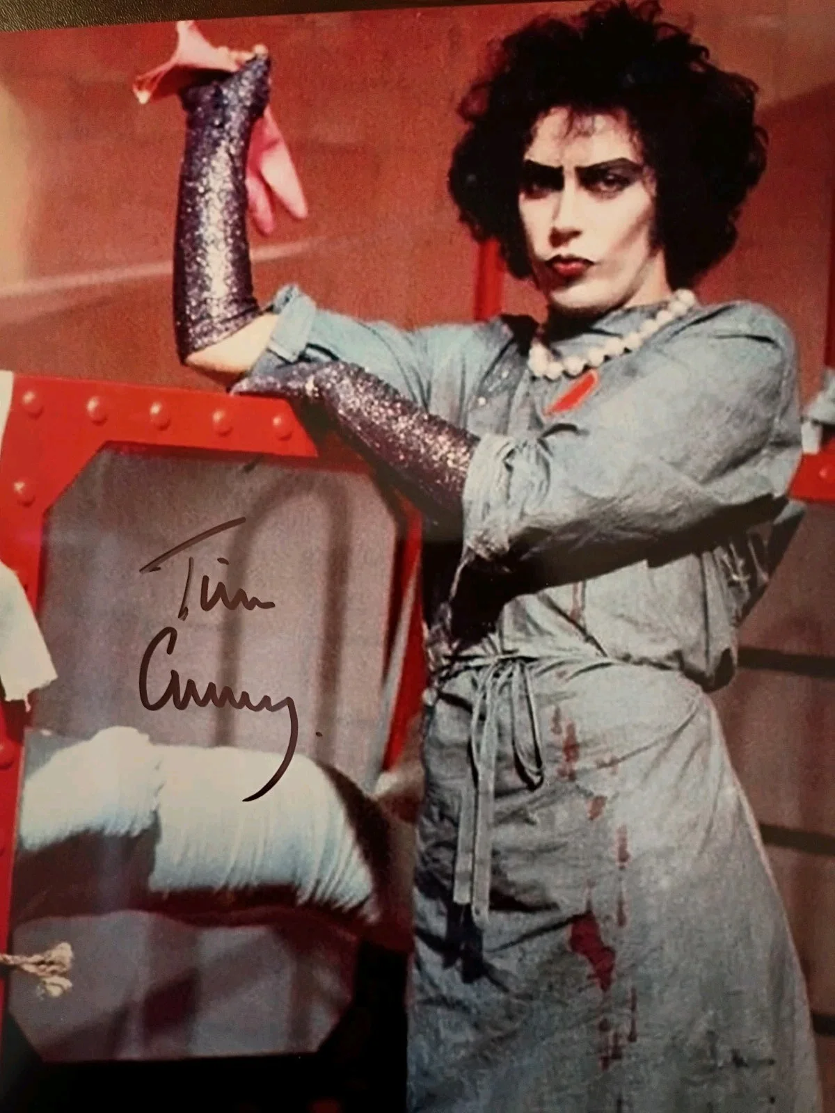 Tim Curry — Tim Curry Rocky Horror Signed 8x10 COA W/Matching Numbered Sticker, image 4