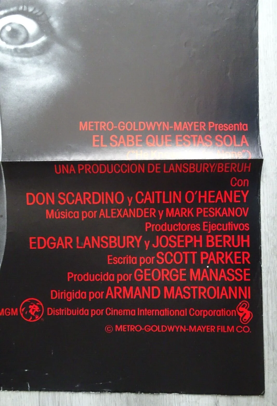 He Knows Youre Alone Poster Spanish Caitlin O'Heaney Tom Hanks Slasher Horror 80, image 3