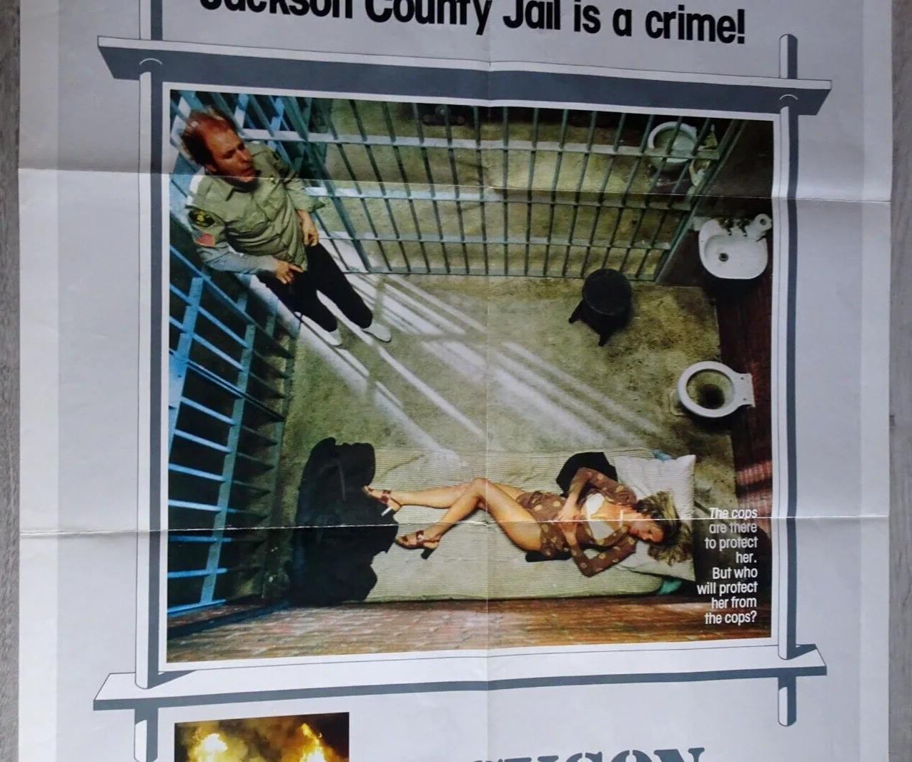 Jackson County Jail Poster One Sheet Yvette Mimieux Vintage 1976, изображение 2
