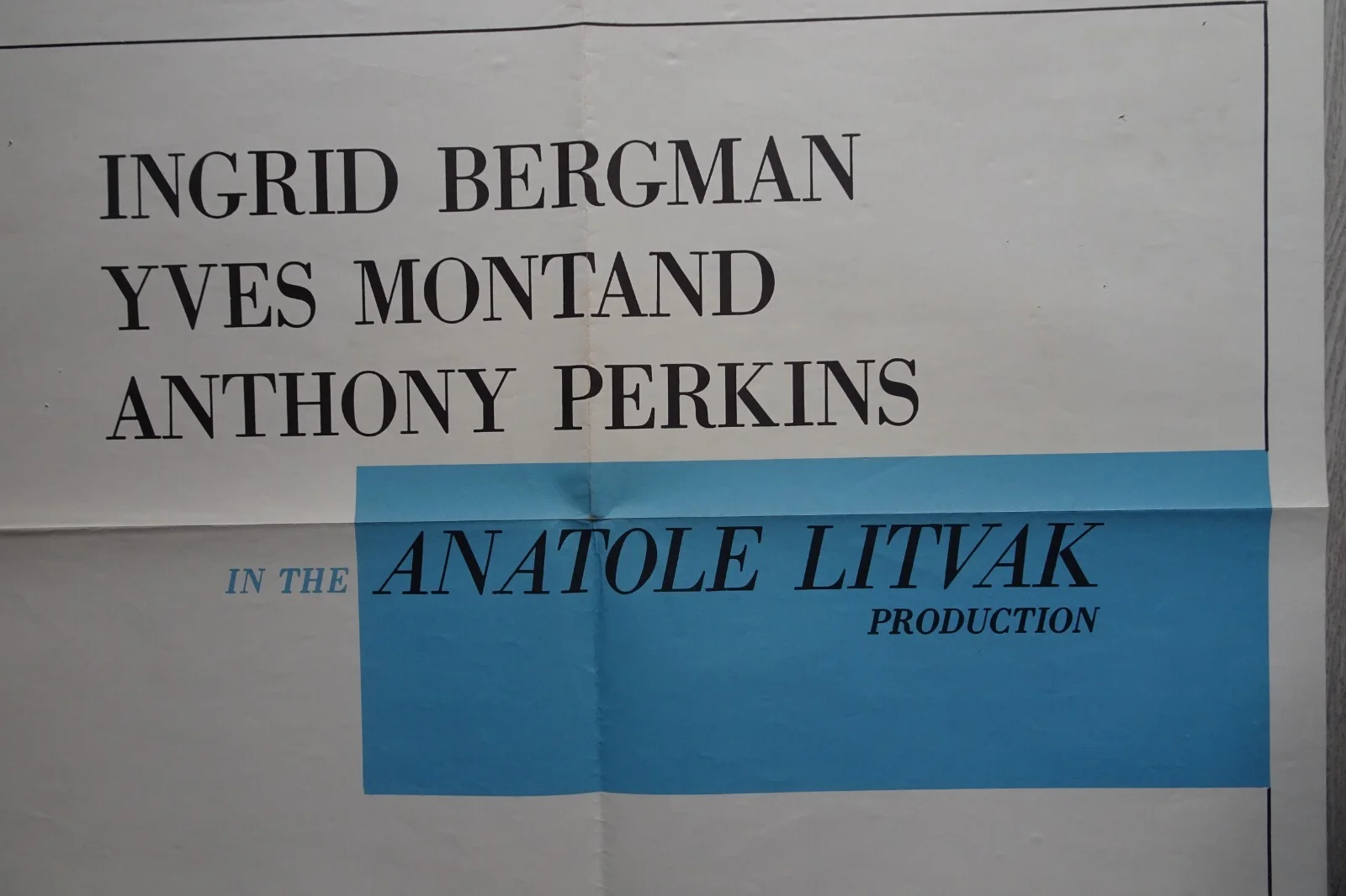 Goodbye Again Movie Poster One Sheet Ingrid Bergman Anthony Perkins Vintage 1961, изображение 3