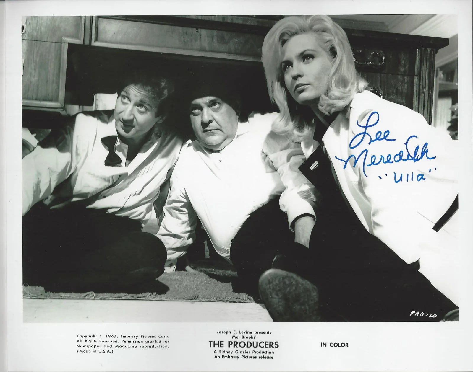 Lee Meredith — The Producers Sexy Actress Lee Meredith autographed 8x10 Ulla photo