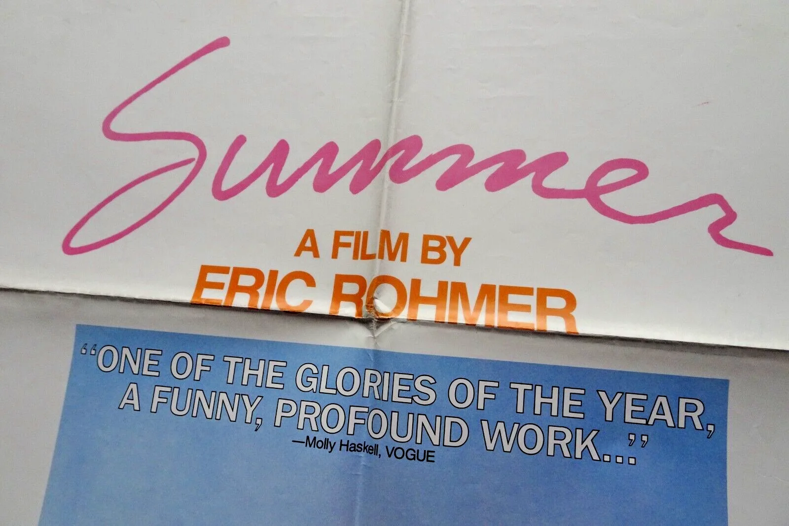 Summer Eric Rohmer Poster One Sheet A Summers Tale Vintage 1986, изображение 3