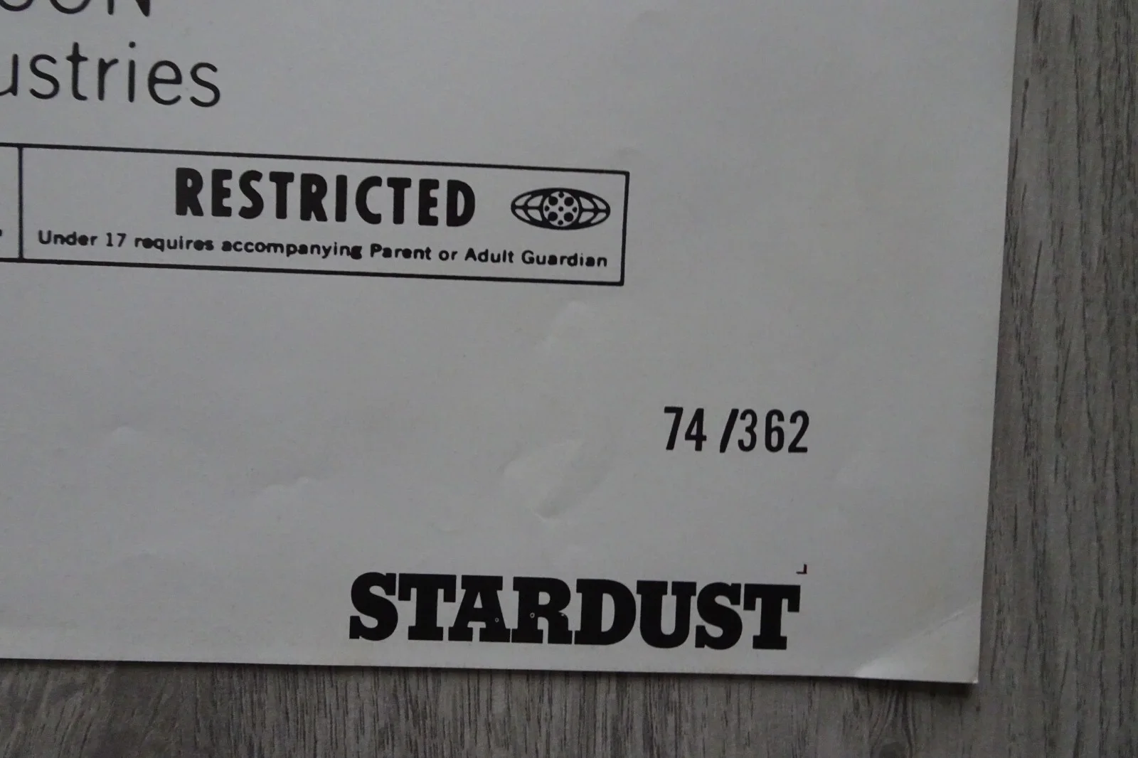 Stardust Poster One Sheet David Essex Adam Faith Vintage 1974, изображение 3