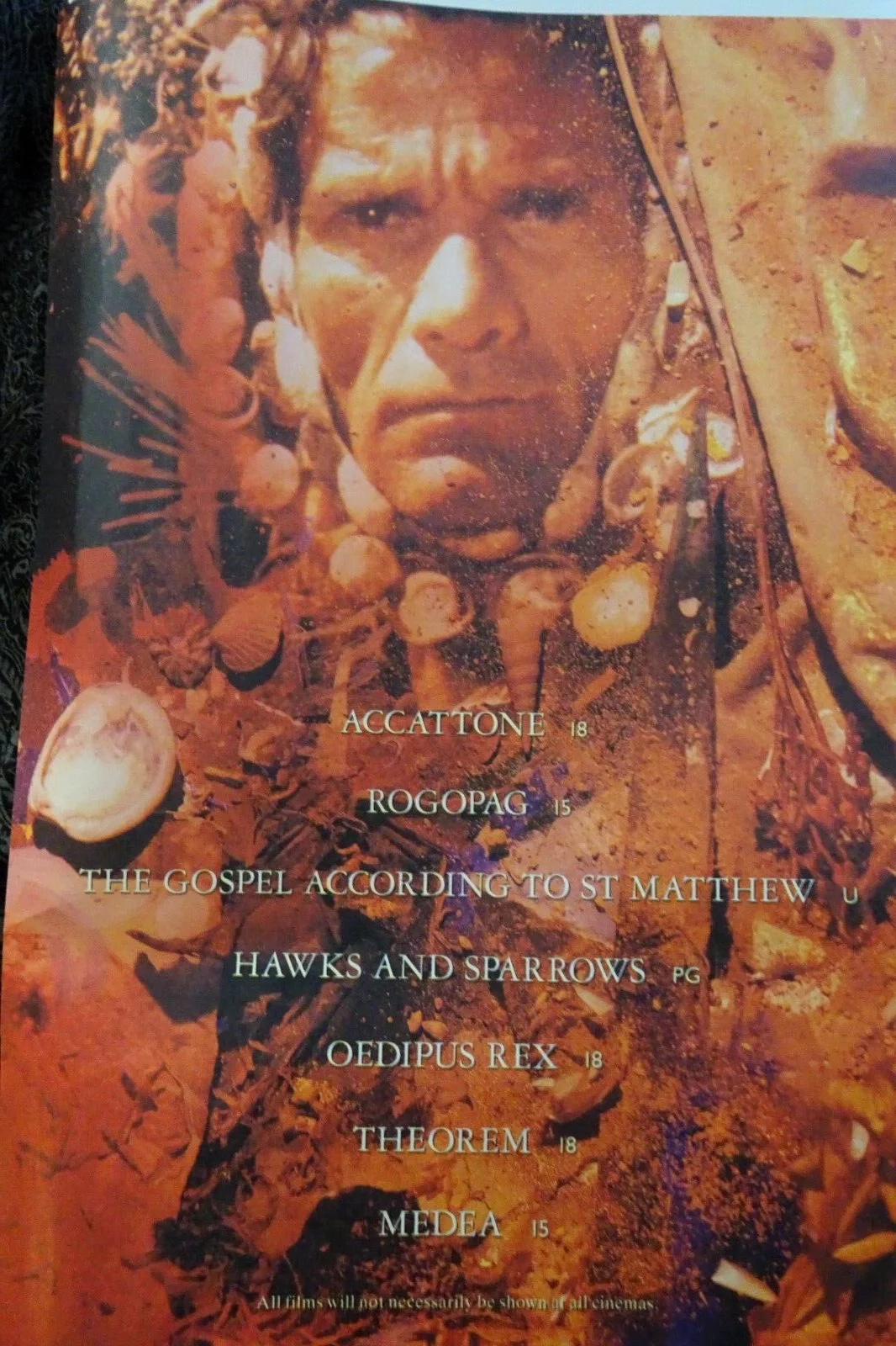 Pasolini Quad Poster Sacred And Profane The Films Of Pasolini BFI Fesival 1990's, изображение 2