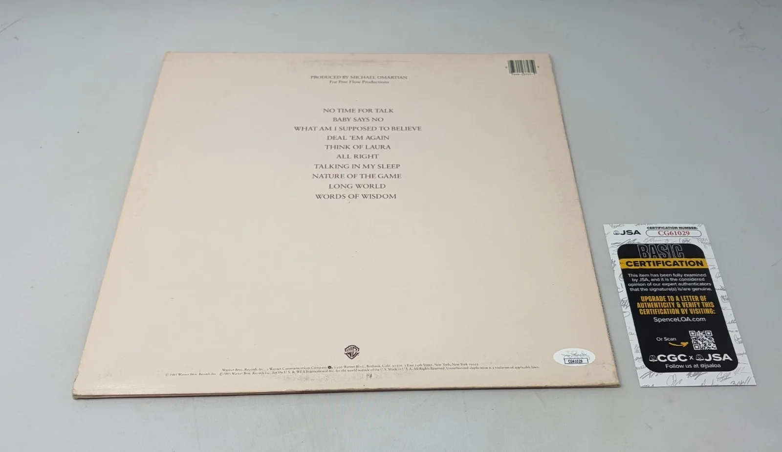 Christopher Cross signed Another Page Album JSA COA, image 2
