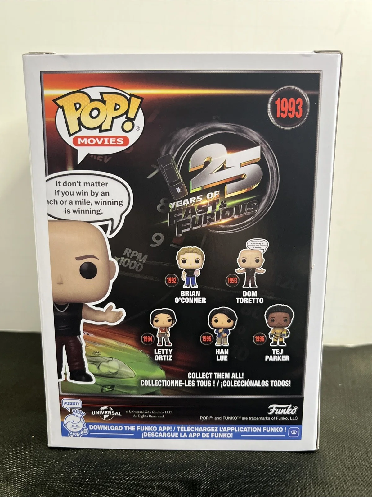Vin Diesel — Vin Diesel ‘Fast & Furious’ Signed Funko Pop #1993 ‘Dom Toretto’ With COA, image 4