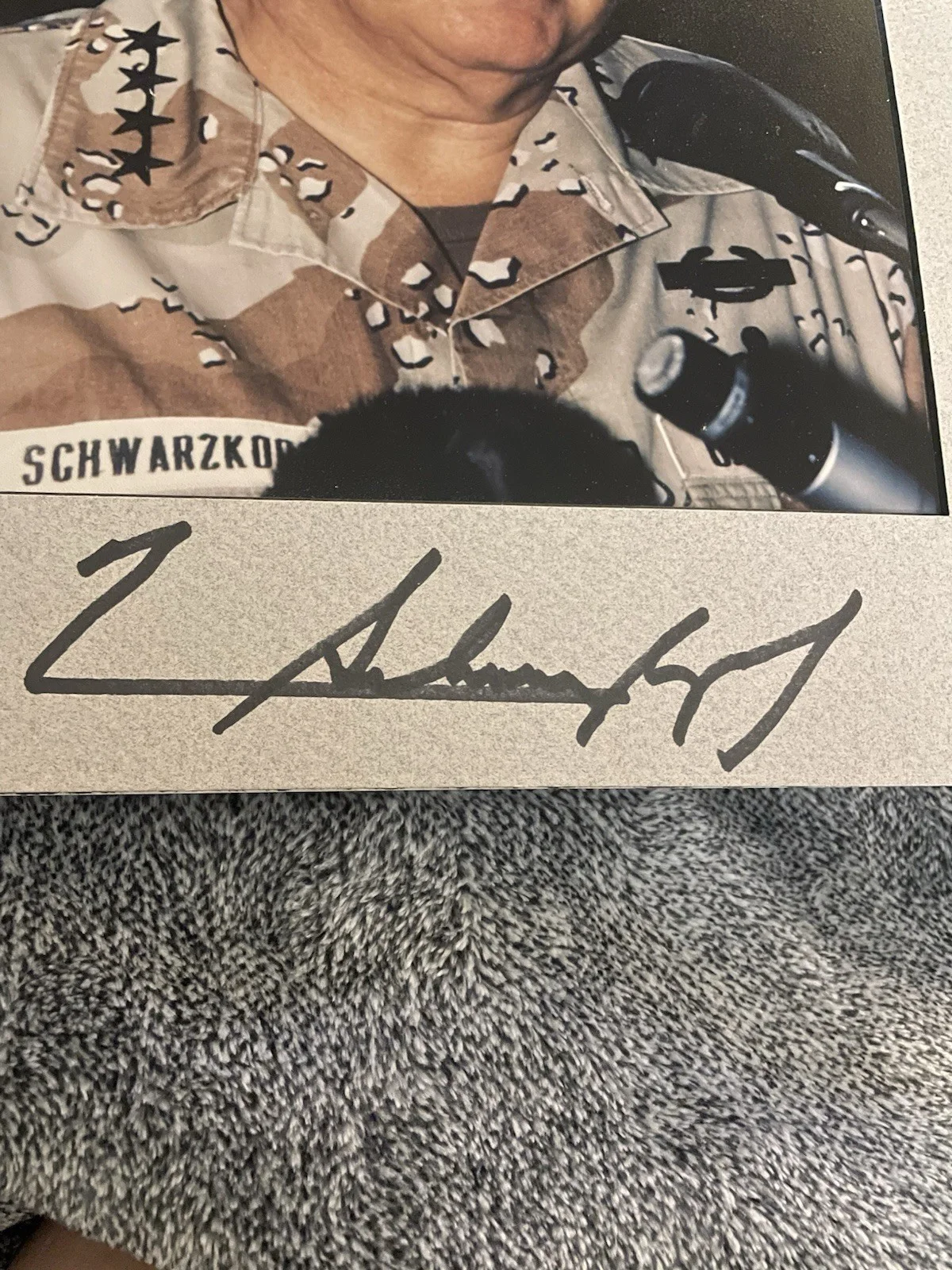 Autographed Picture Of General Norman Schwarzkopf Taken 7-17-96 By Jean Carnahan, изображение 2