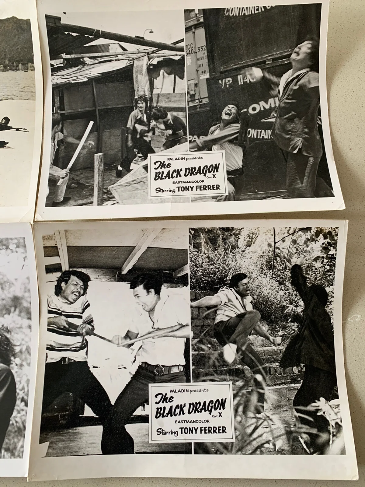 THE BLACK DRAGON ORIGINAL UK lobby cards x 4 1974 Tony Ferrer Tai-Lin Dick Chan, image 3