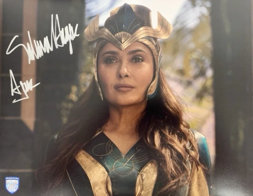Salma Hayek — Salma Hayek Signed/Inscribed "The Eternals" 11x14 Official Pix Photo (069420)