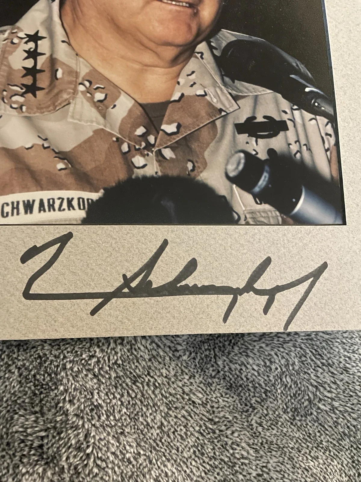 Autographed Picture of General Norman Schwarzkopf Taken 7-17-96 By Jean Carnahan, изображение 2