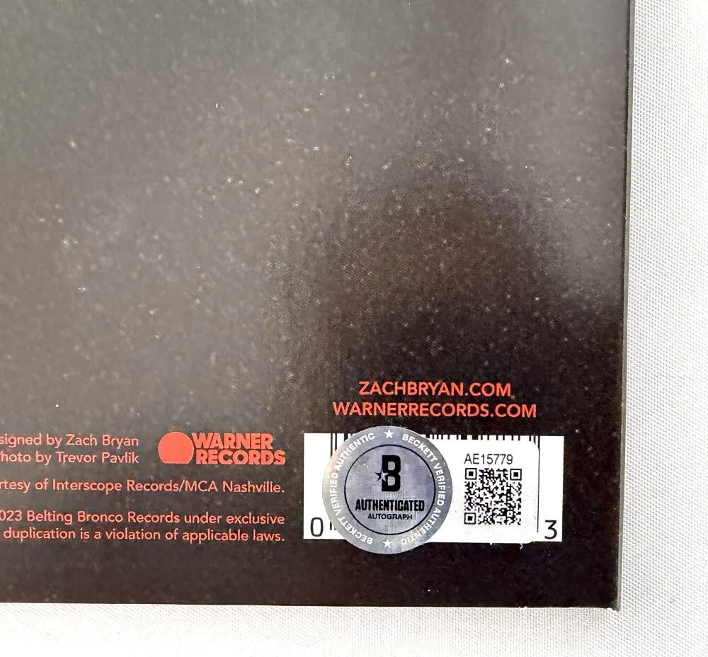 Zach Bryan — Zach Bryan Signed Autograph self titled Album Vinyl Record LP w/ Beckett COA, image 3