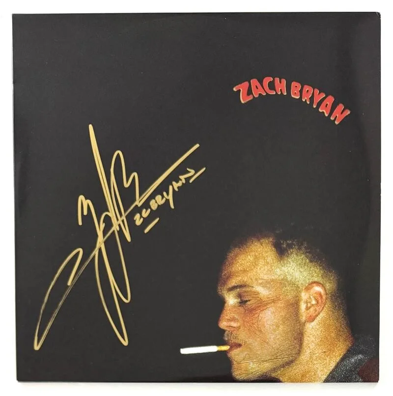 Zach Bryan — Zach Bryan Signed Autograph Album Vinyl Record - Country Music Star Beckett COA