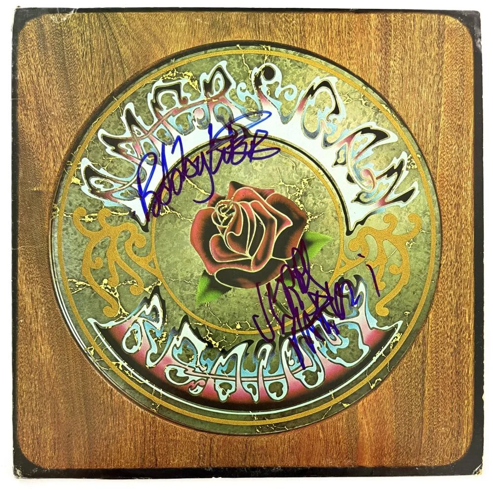 Jerry Garcia, Bob Weir — Jerry Garcia & Bob Weir Signed Autograph Grateful Dead Album Record LP - JSA COA