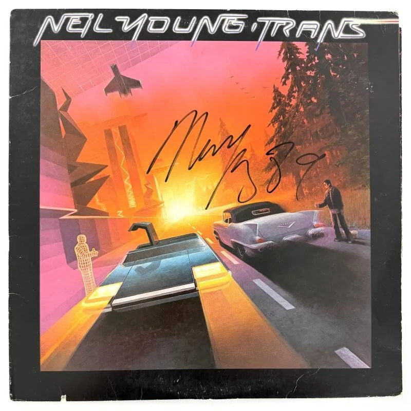 Neil Young — Neil Young Signed Autograph Trans Album Vinyl Record Crosby Stills Nash JSA COA