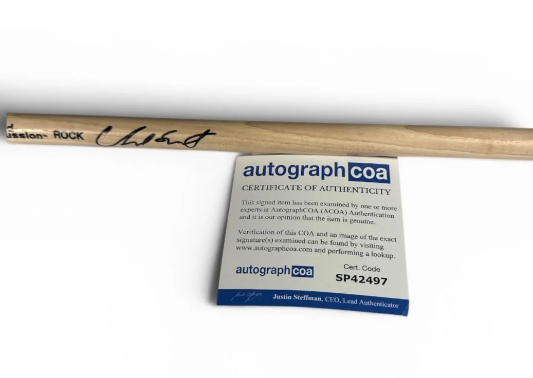 Chad Smith Signed 16" Drumstick Red Hot Chili Peppers ACOA, image 5